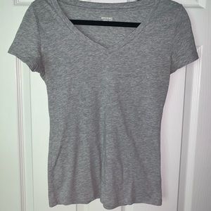 Heathered Gray V-Neck
